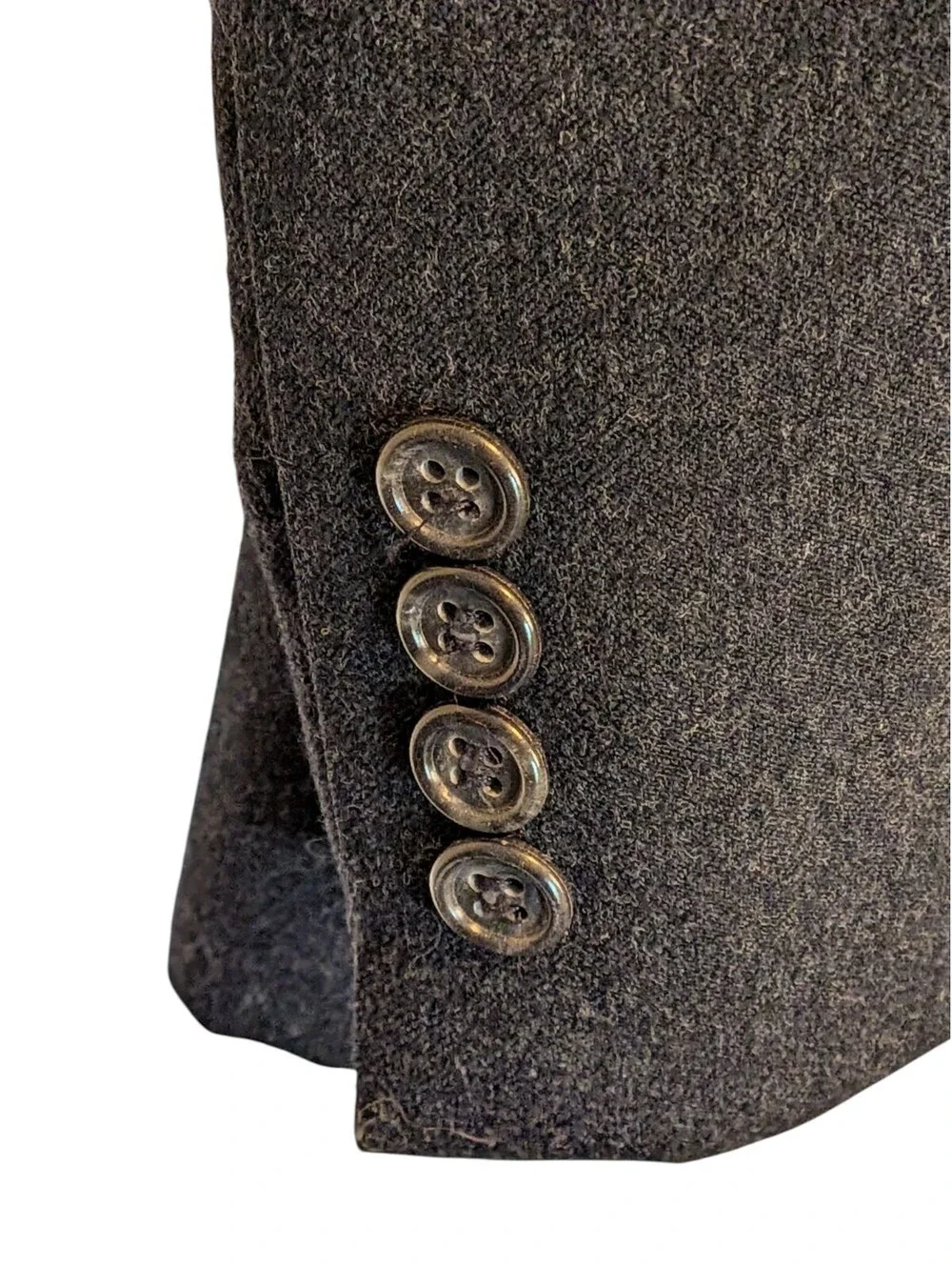 Vintage Burberrys Men's 42R 100% Wool 2 Piece Suit Charcoal Gray Tailored
